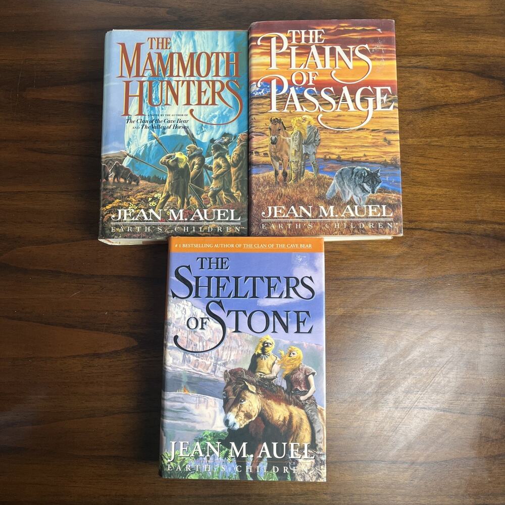 Jean M Auel - 3 First Editions, Hardback With Dust Jackets, Earth’s Children Lot